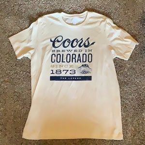 NEW Coors Brewery Cream Large T-Shirt